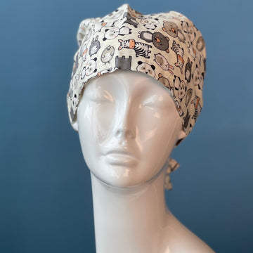 غطاء رأس طبي برسومات حيوانات كوميكس