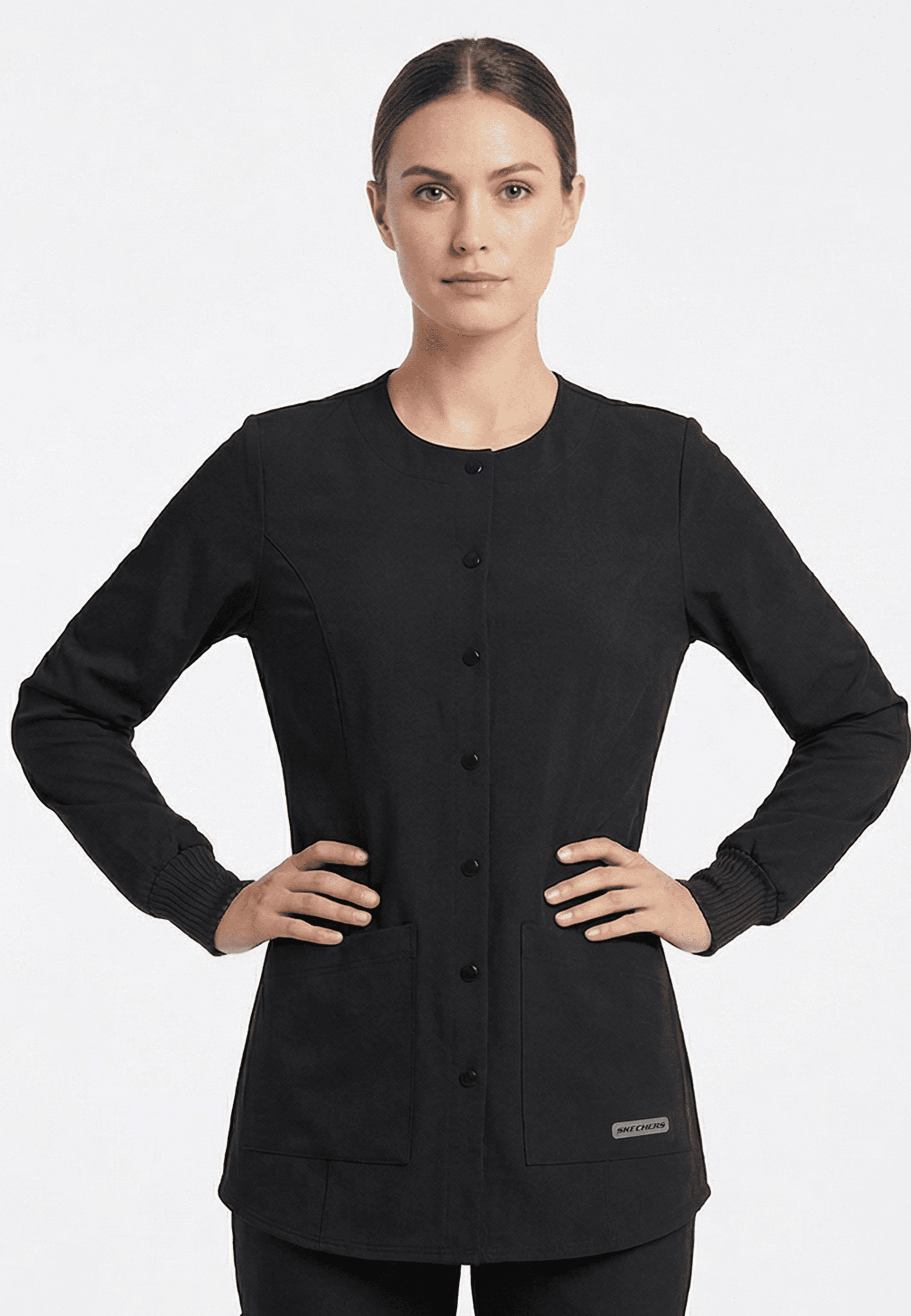 SK401L جاكيت طبي نسائي سكيتشرز طويلWarm-Up - دكتور هاوس للأزياء الطبية