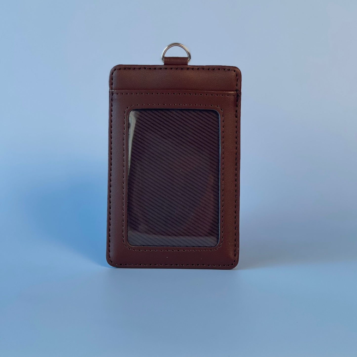 حامل بطاقة من الجلد - Brown