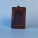 حامل بطاقة من الجلد - Brown