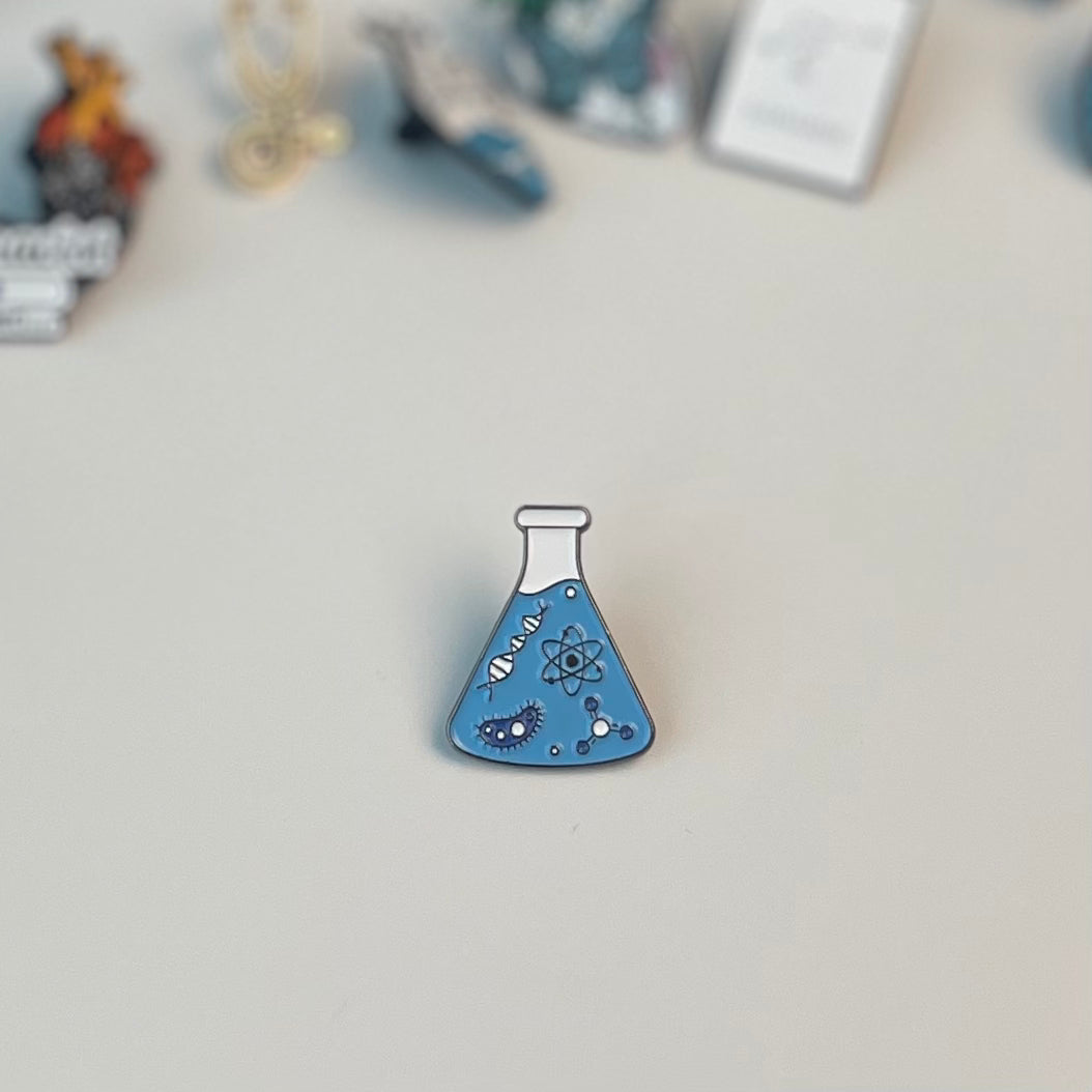 بروش طبي دورق المختبر مخروطي أزرق