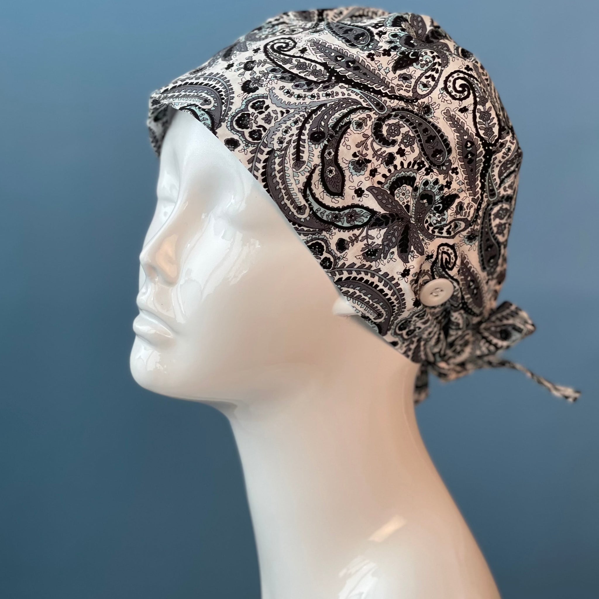 غطاء رأس طبي برسومات أنيقة Gray