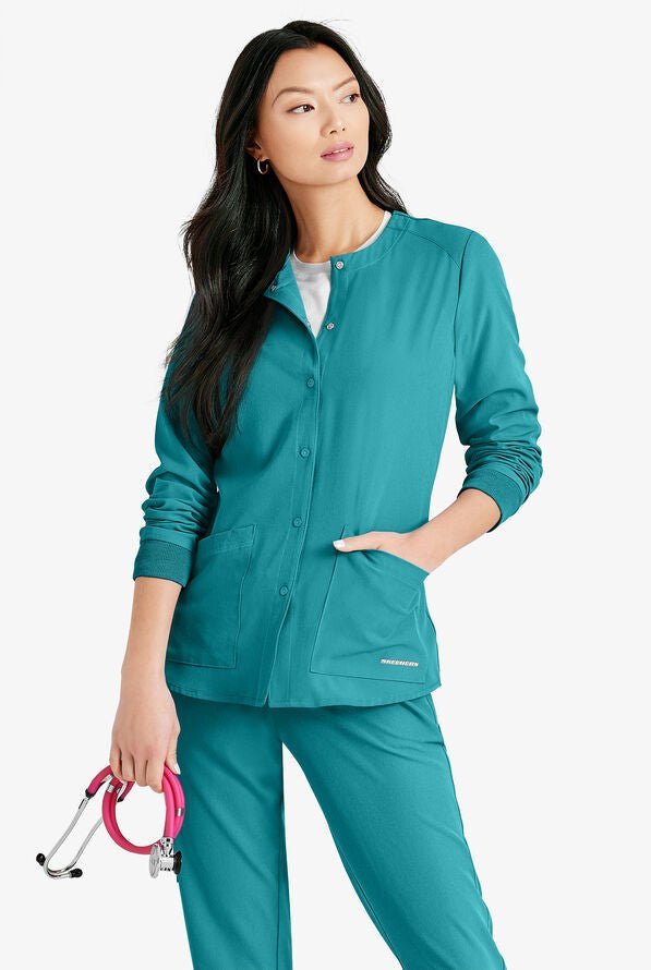 Women’s Warm-Up Scrub Jacket With Eco-Friendly Stretch Fabric SK401 